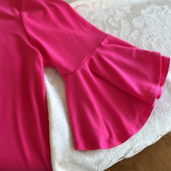 Zenana ladies top hot pink Size L flowy with 3/4 sleeves new without tags - Picture 3 of 5